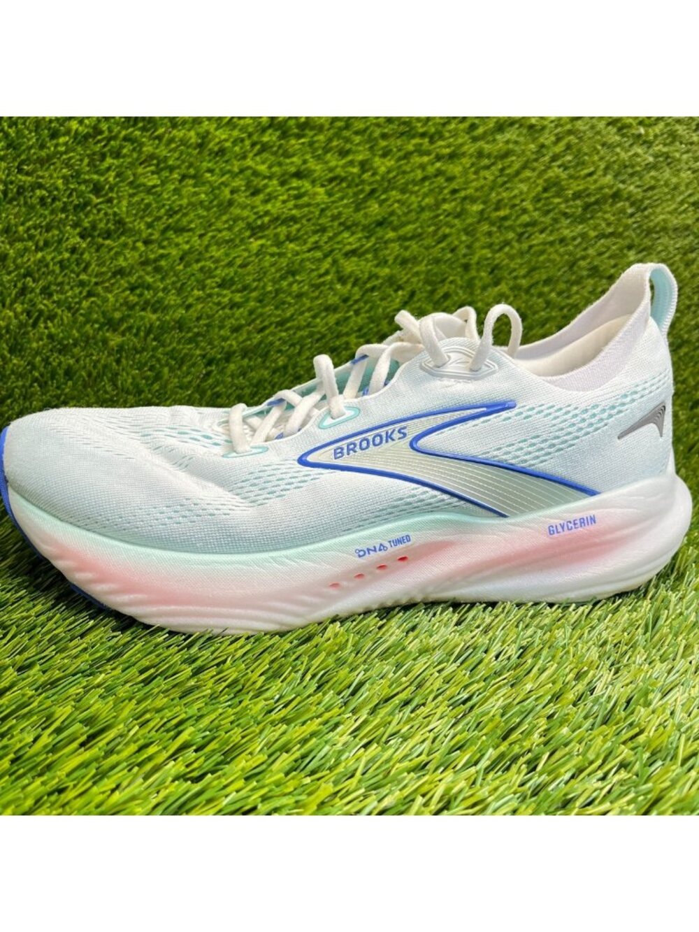 Brooks Glycerin 22 Womens Size 10.5D Blue Pink Athletic Running Shoes Sneakers - Picture 3 of 11